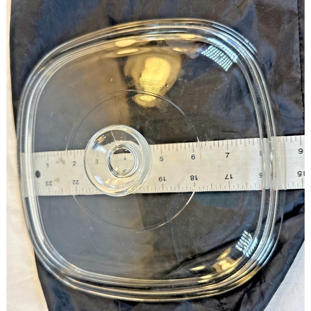 Pyrex A-9-C Replacement Lid — Square Clear Glass Lid for CorningWare Casseroles